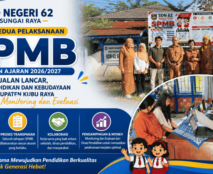 Hari Kedua Pelaksanaan SPMB di SD Negeri 62 Sungai Raya Berjalan Lancar, Dinas Pendidikan dan Kebudayaan Kabupaten Kubu Raya Laksanakan Monitoring dan Evaluasi